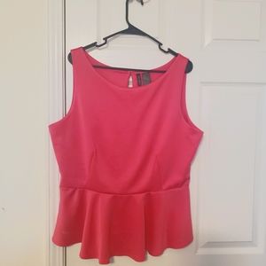 Pink Peplum Top